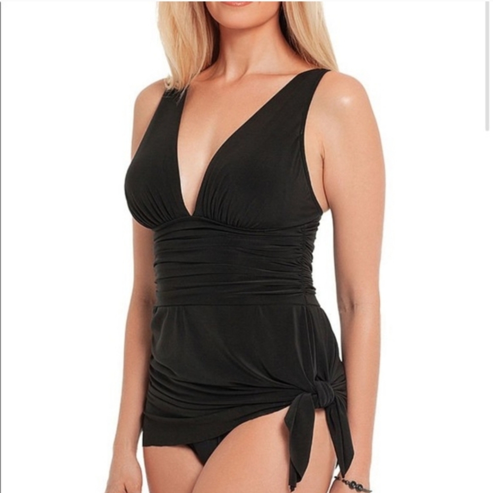 Magicsuit Celine Solid One-Piece Swimdress Black Size 12 - Picture 4 of 10